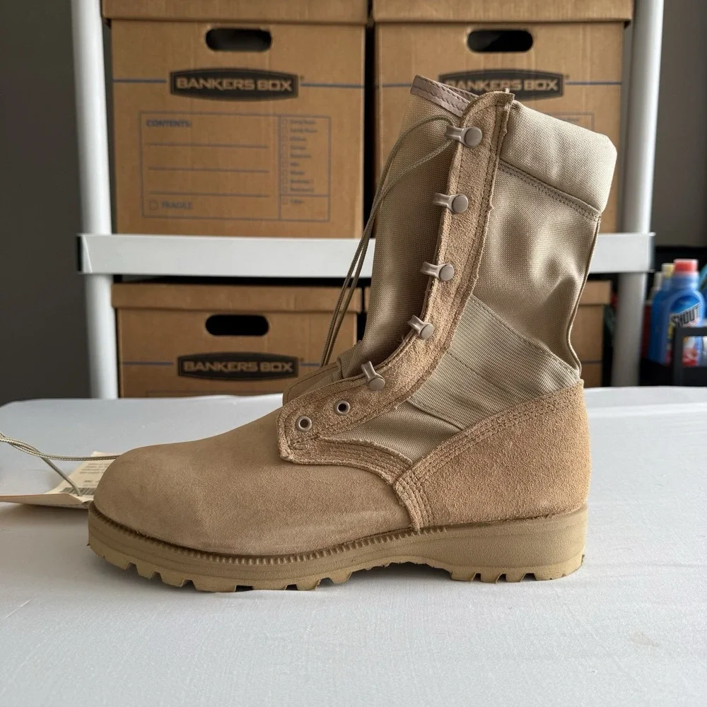 Army Hot Weather Combat Boots Mens 10.5W McRae Tan Military Vibram Reserves